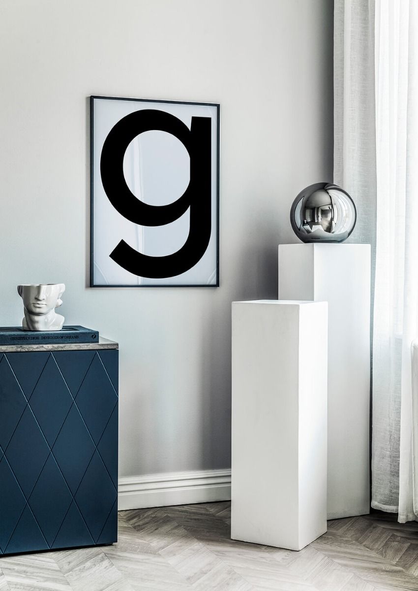 Plakat med små bogstaver G