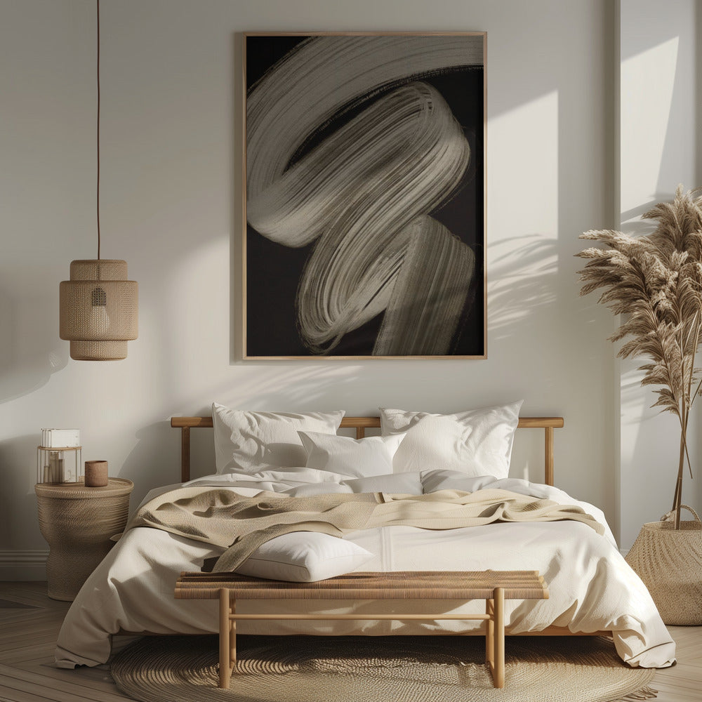 Beige Strokes No 2 Plakat