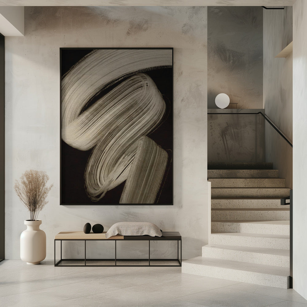Beige Strokes No 2 Plakat