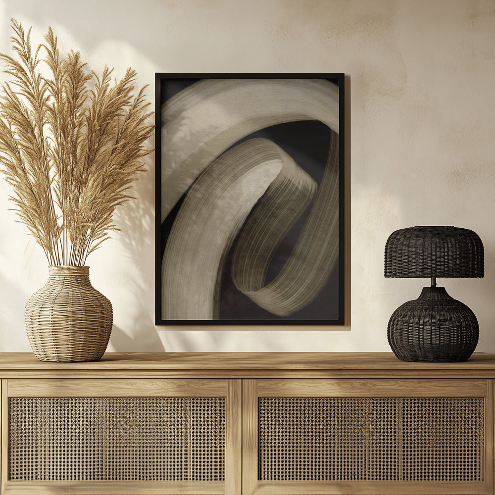 Beige streger nr. 3 plakat