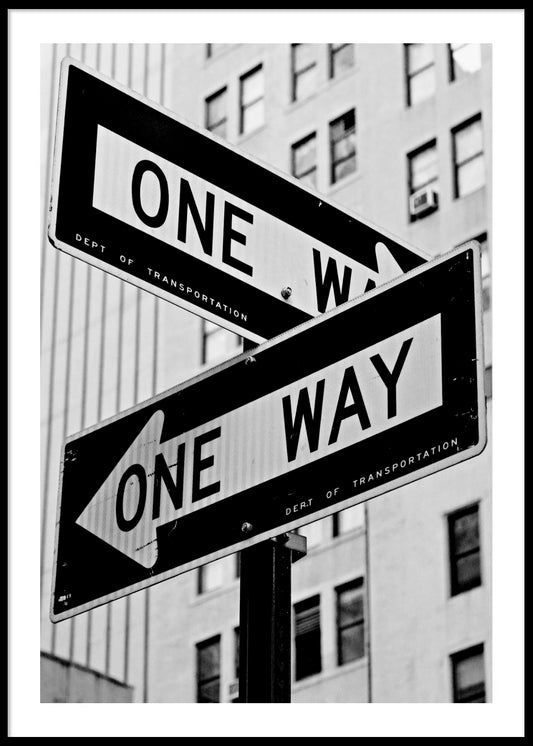 One Way plakat