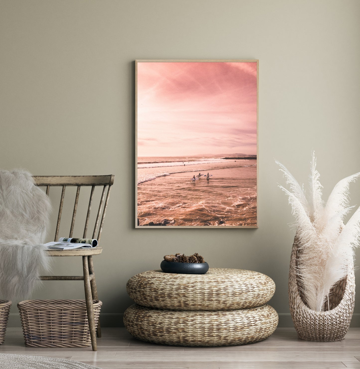 Pink Sunset Surfers plakat