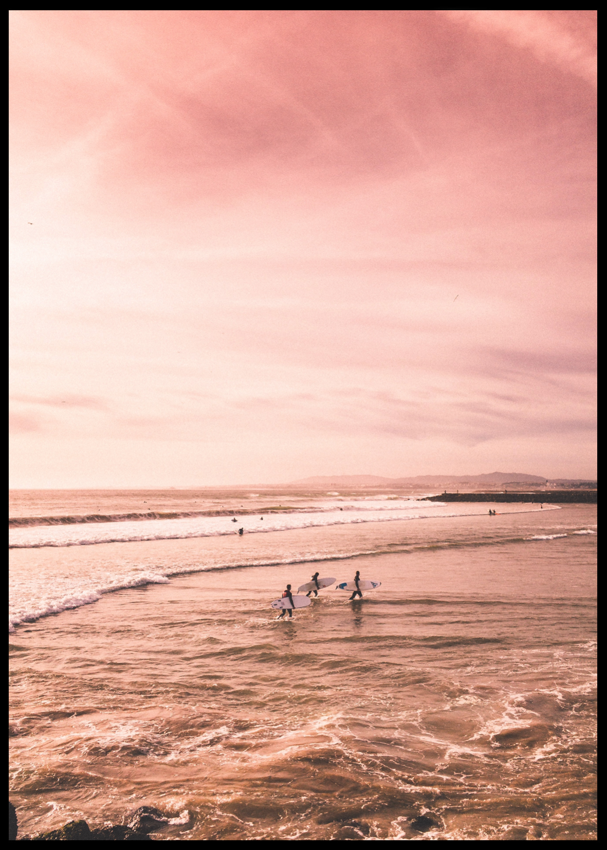 Pink Sunset Surfers plakat