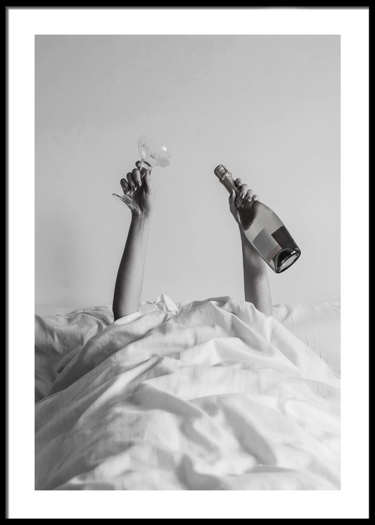 Champagne i sengen