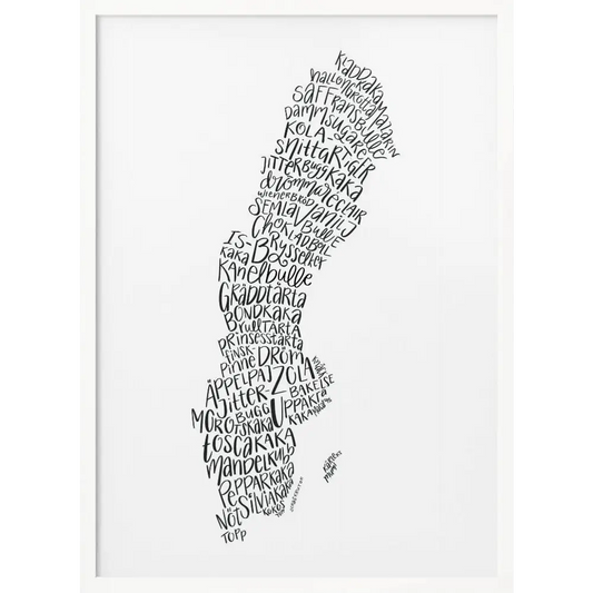 Swedish Map Fika Poster - 2911748